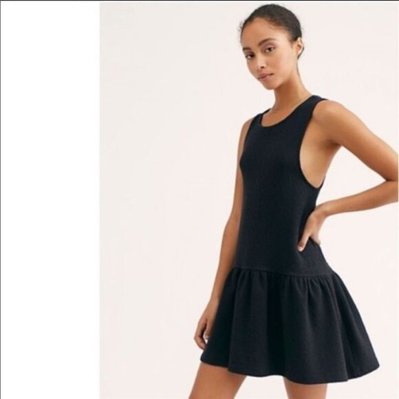 FREE PEOPLE | Easy Street Black Peplum Dress Small - Picture 12 of 12